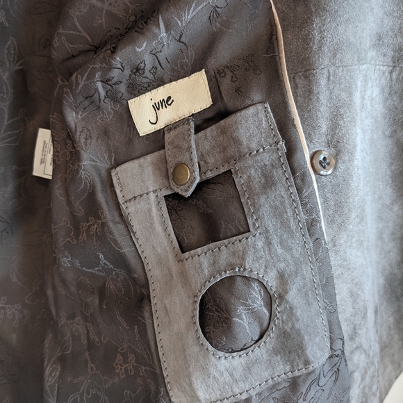 Vintage June Leather + Silk Jacket - Picture 7 of 16